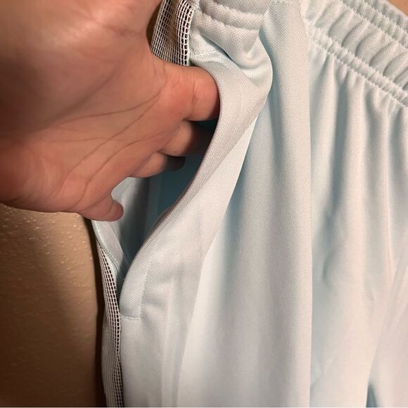 adidas Light Blue Tiro 21Trackpant with Purple/Brown Stripes & Ankle Zip Size 3X - Picture 11 of 13